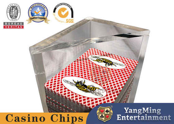 Club Triangle Poker Cartão Dealer Cartão Portador Transparente Acrílico Abrir Cartão de Resíduos Portador Baccarat Texas Acessórios