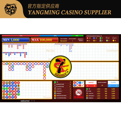 Ecrã de animação recém-actualizado chinês e inglês bilíngue Switching Casino Baccarat Software System