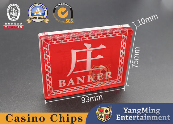 A tabela de Player Baccarat Gambling do banqueiro ganha o marcador Crystal Red Blue Color do negociante