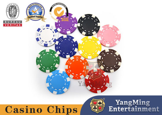 Personalizado 11,5g ABS Material Adesivo Casino Poker Chips Jeton Yangming