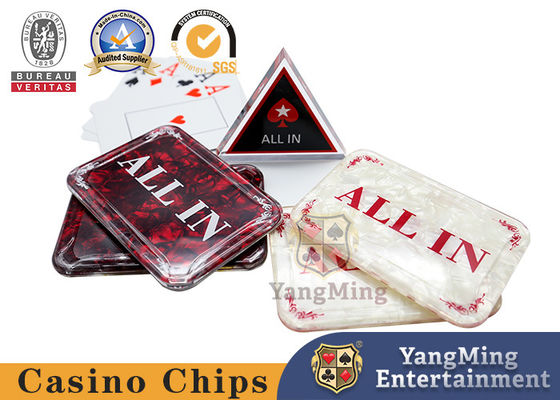 Venda quente 1 PCS Baccarat Acrílico ALL IN Button Poker Cards Guard Casino Casino Table Bet Marca