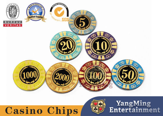 Impressão personalizada Chip de poker de barro RFID Chip de cassino Chips de jogo acrílico