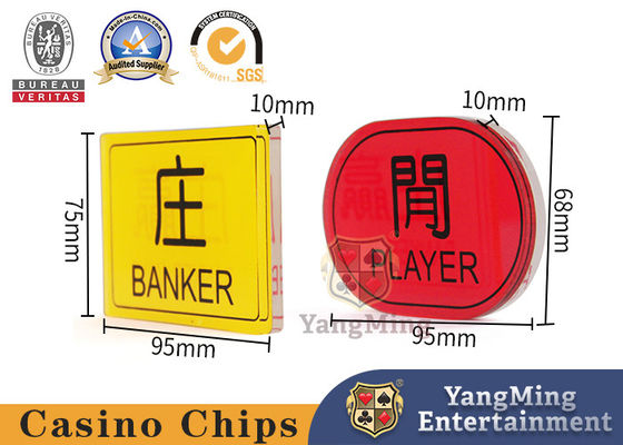 Todos em Botão Jogador Banqueiro Botão Marcadores Para Entretenimento Baccarat Jogo Poker Mesa Aposta Marcador Acrílico
