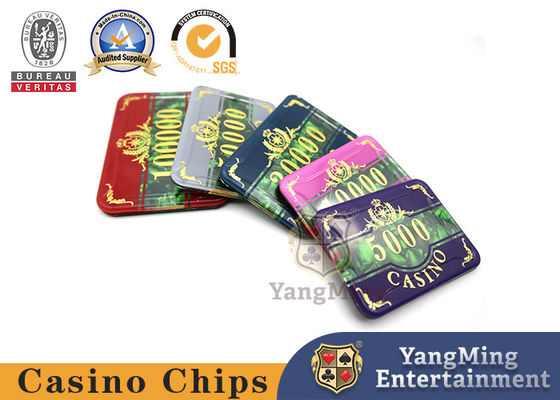 760Pcs a liga de alumínio Chip Box Three-Layer Acrylic Chip ajustou a microplaqueta plástica de Shell Pattern Texas Security Poker da cor francesa