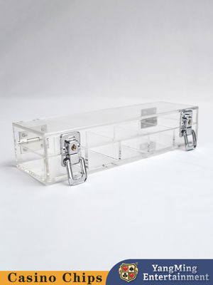 Baccarat Acrílico 50mm Locking Chip Tray para Casino Entretenimento Jogos de póquer de mesa