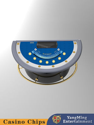 Tabela de jogo de blackjack de meio passo redondo personalizado