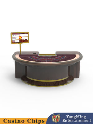 Tabela de Casino de alto padrão Madeira sólida de pedal semicircular Tabela de Baccarat Entretenimento Lazer Tabela de jogos de póquer