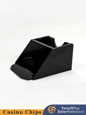Sapatos de distribuidor de Texas Hold'em 1 Deck de plástico preto para jogos de poker do Casino Club