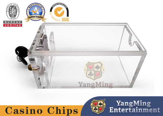Novo design e personalizado 6 Deck Poker Card Gift Card Box Texas Baccarat Poker Table Transparente Acrílico Com Bloqueio