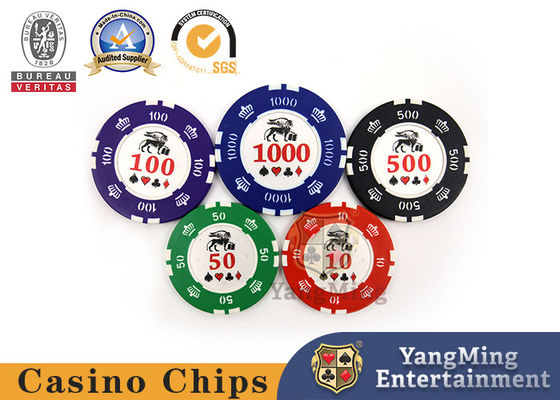 760 Peças de Core de Ferro Americano Chips de Barro Set de Barro Frosted Sticker Chip Texas Anti-Falsificação Chips Jogo Moeda Factory Spot