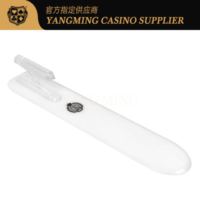 Manivela transparente de cor branca e leiteira Acrílico Cartões de Poker de Casino Pava Para Jogo de Poker de Casino