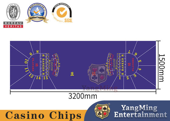 Venda por atacado de jogo do apoio da disposição da tabela do projeto original e da toalha de mesa feito-à-medida do pôquer da bacará do Shalf-círculo de 15 jogadores