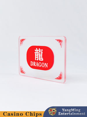 O projeto novo Dragon Tiger Positioning Card Red Blue geou o jogo de tabela acrílico do pôquer