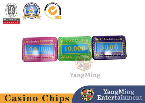 Casino Crystal Poker Chips Set Lucency Acrílico 730 PCS Plastic Gaming Set Com Casca de Alumínio