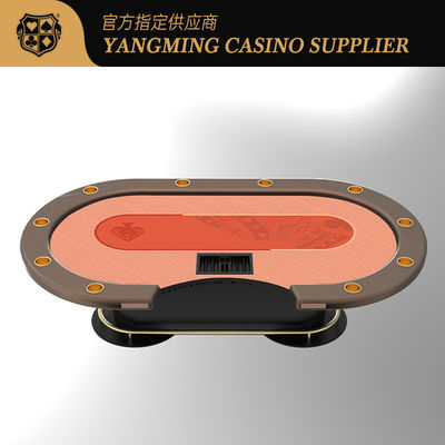 Mesa de pôquer de Texas Hold'em recém-actualizada com pés de metal para torneios internacionais de pôquer de Texas Hold'em
