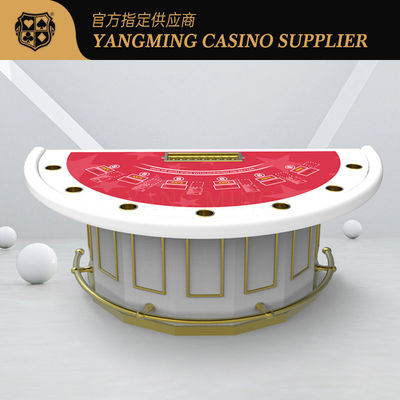 Tabela de poker de casino de blackjack de luxo personalizada com protector de barra semi-redonda