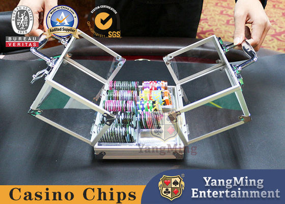 Fábrica Stock Alumínio 600 Yards Bloqueio Chip Case Baccarat Texas Casino Poker Jogo Chip Case