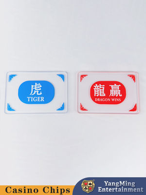 Baccarat Duplo Lado Impresso Botão de Marcador de Plástico de Cristal Botão de Jogo de Mesa de Poker Botão de Marcador de Mesa