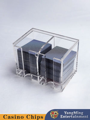 Fabrica personalizada Cristal espessado Acrílico 8 Deck Discard Holder Baccarat Casual Jogos de Mesa Discard Holder