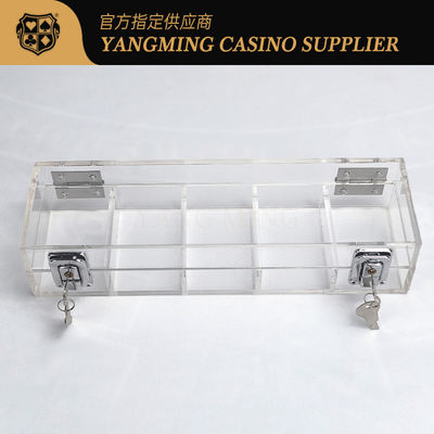 Em venda 100 Yard 50mm Locking Chip Tray Casino Baccarat Entretenimento Recreativo Poker Chip Tray
