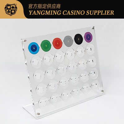 Hot 30 Piece Acrylic Chip Display Stand Casino Clube Roleta Jogo de Mesa Chip Display Stand