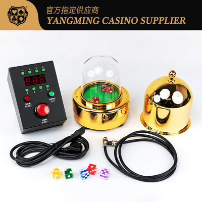 Alta Qualidade Grosso Ouro Elétrico Smart Dice Cup Set Baccarat Jogo de azar Tamanho Cartão Table Game Dice Cup Set