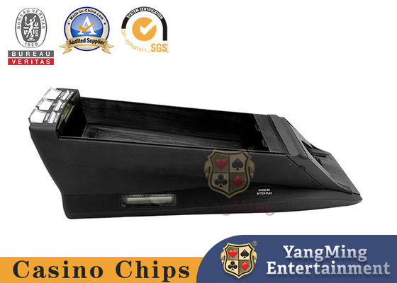 All Black Laser Barcode 8 Deck Poker Distribuidor Eletrônico Para Torneios Internacionais Padrão Sapatos Smart Shuffle