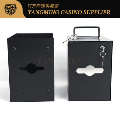 Caixa de dinheiro de bloqueio de metal preto do Casino Standard para jogos de poker do Casino Club