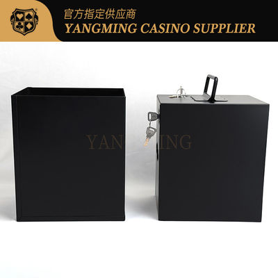 Caixa de dicas de cassino de venda quente Acessórios Caixa de dinheiro de ferro grande com fechadura para jogos de poker de jogo de cassino