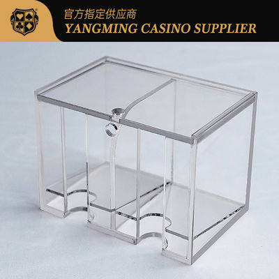 8 Decks Acrílico Clear Discard Holder Com Top Para Baccarat Poker Games Table