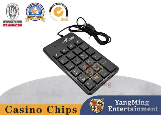 Sistema de Baccarat Número USB teclado preto teclado de plástico com fio Sistema de mesa de jogo Acessórios