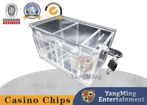 8 Decks Carregador de cartões padrão com chave de fechadura Full Transparente Acrílico Factory Custom Dealer Holder