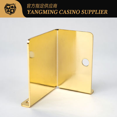 Fabrica de design personalizado de alta qualidade amarelo metal revestimento Cartões de descarte Poker VIP Club Metal dedicado Carregador de cartas de jogo
