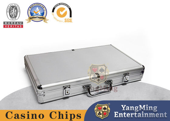 o círculo 600pcs dá forma ao pôquer Chip Case que do RFID 11.5g Clay Ceramic Portable Gambling Chips ajustou o punho e o fechamento do portador