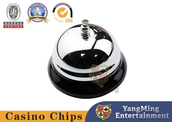   de prata de aço inoxidável Bell da chamada do   da tabela da bacará da cor do   dedicado do casino para a chamada Bell do aplauso do metal dos jogos de tabela do pôquer do casino