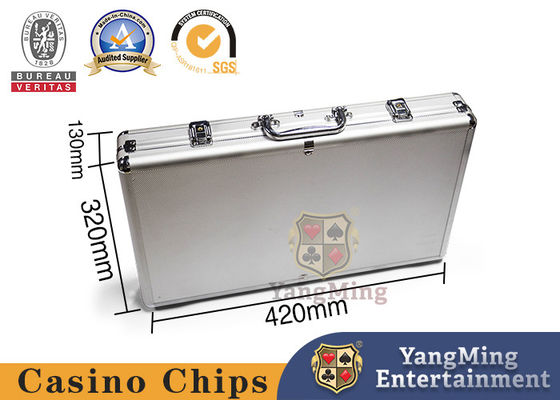A caixa resistente 600pcs Clay Poker Chips Set Case do quadro da liga de alumínio do poder com jogo carda e corta