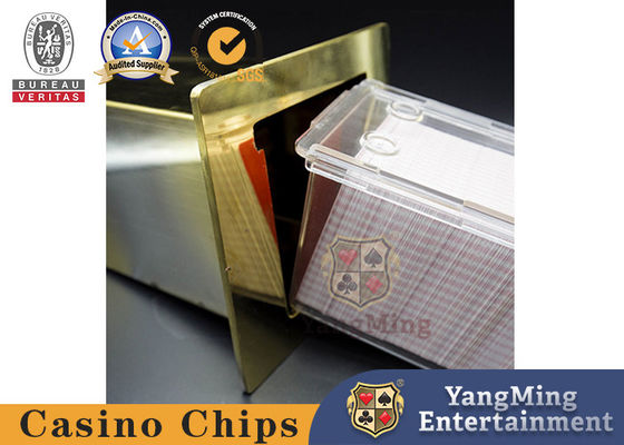 Taça de poker de aço inoxidável 8 baralhos de cartas Caixa-presente de mesa de poker de cassino