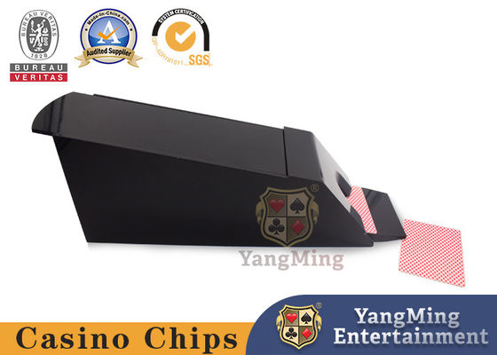 Sapato de descarte de cartas de 8 baralhos totalmente fechado, personalizado, de alta qualidade, plástico à prova d'água preto, fabricantes e revendedores