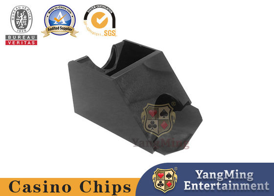 Cartão acrílico do vinte-e-um do casino que negocia a cor de luxe do preto de 2 plataformas da sapata