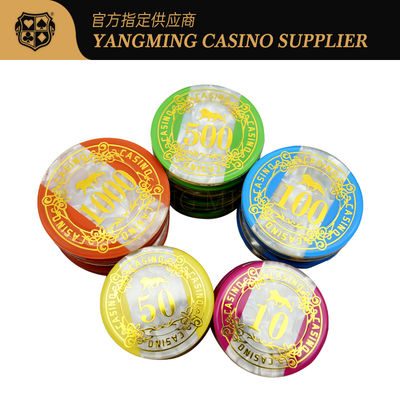 Conjunto de Fichas de Poker Personalizado de Fábrica com 760 Peças, Acrílico, Tri-Cor, para Casino e Clube, Fichas de Plástico Cristal