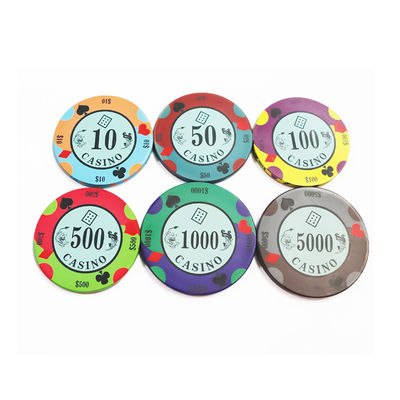 Fichas de cerâmica personalizadas para cassino Texas Hold'em Table Game Chips Podem ser projetadas