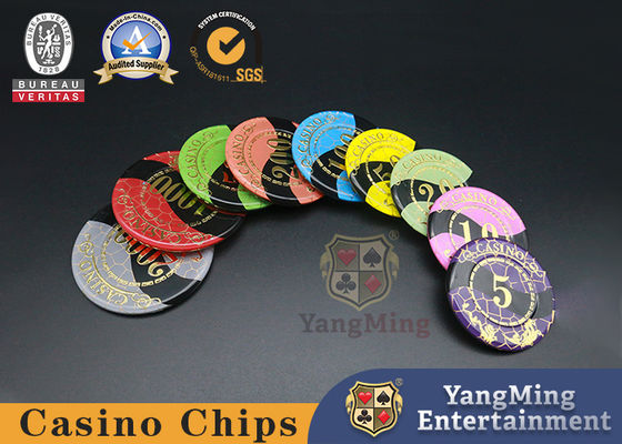 Casino Custom Privado de Alta Temperatura Bronzeado Acrílico Clube de Poker Chips RFID