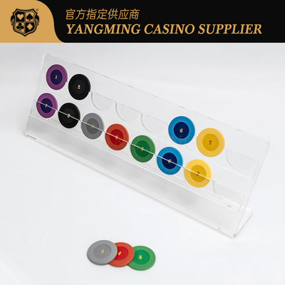 Customização de 16 peças 2 linhas Horizontal Poker Chip Coletor Case para jogo de cassino