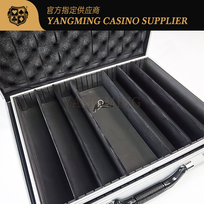 Estojo de alumínio para o pôquer Chip Box For 600pcs do metal do chipset do pôquer do casino