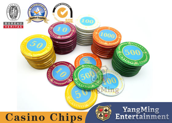 Violeta UV acrílica de Crystal Chips Set Poker Game Independent de 730 PCes