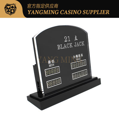 O acrílico importado cinzelou Jack Casino Gambling Chips preto