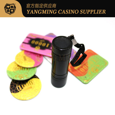 Mini pôquer UV portátil Handheld Chip Coin do casino da lâmpada da verificação do código