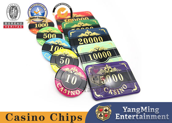 Casino profissional Texas Holdem Poker Chip Set com denominação personalizada