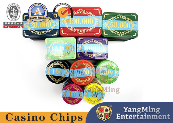 O casino de pouco peso durável do RFID lasca-se/pôquer Chips Standard Color do retângulo