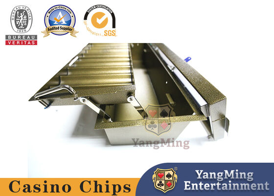 Único casino Chip Tray Titanium Square Round Chips Box With Cover de jogo UV da série